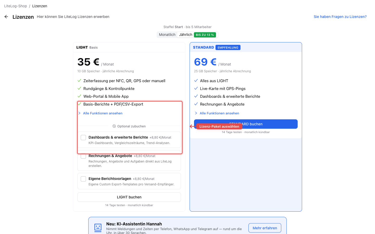 Funktionsübersicht