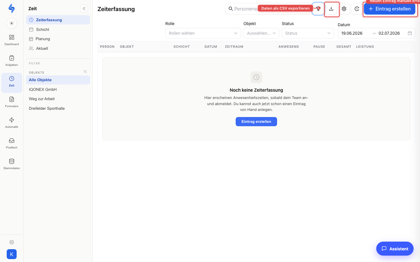 Funktionsübersicht