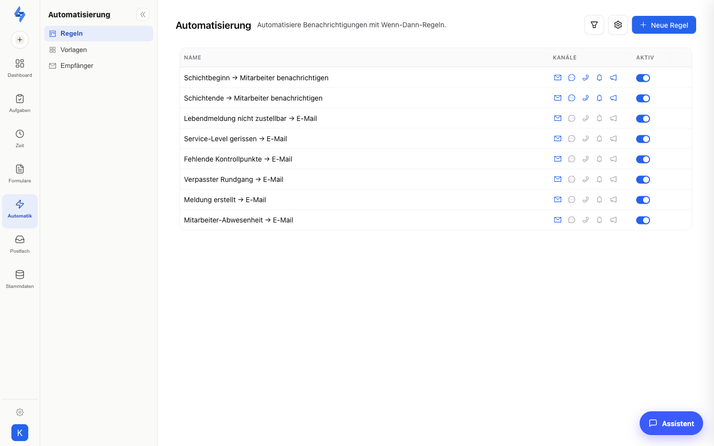 Automatisierung — Regeln