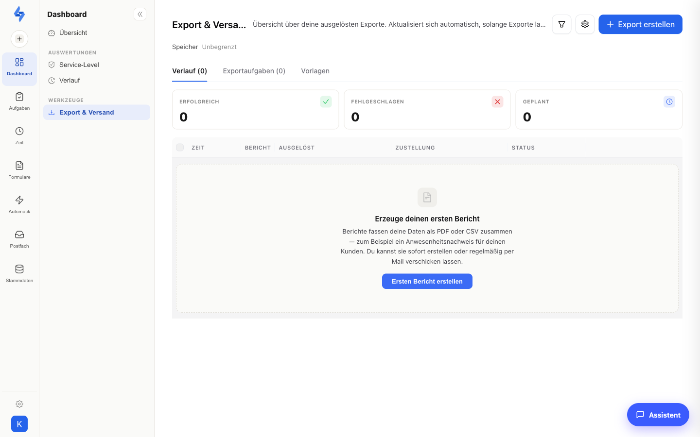 Export & Versand