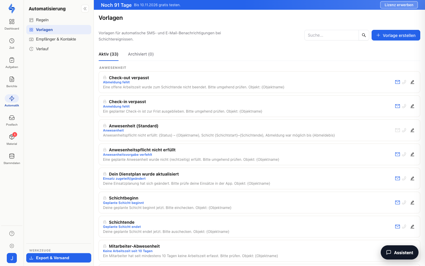 Notification Templates