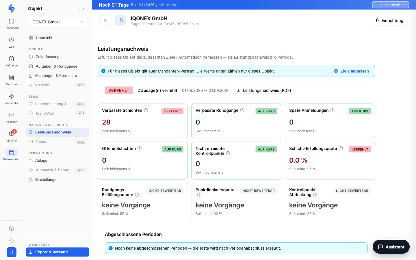 Service record (Property)