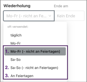 Beispiel Zeitplan Rundgang